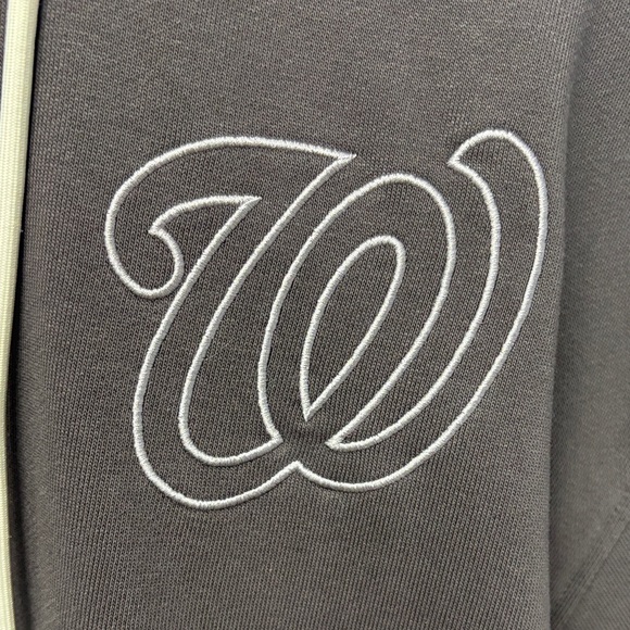 Wshngtn Nats Mn’s SzLg Nike Authntc Collctn, FullZip Hoodie in Charcoal. LikeNew - Picture 8 of 15